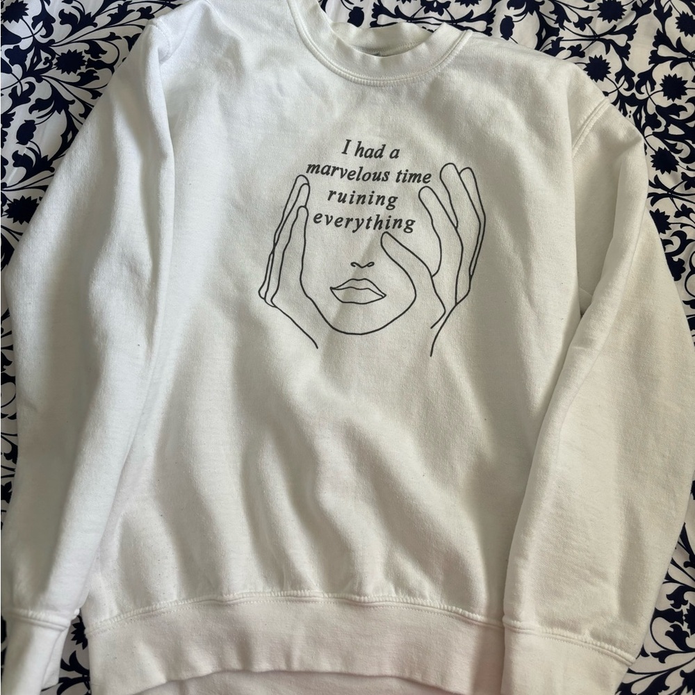 taylor swift white folklore crewneck